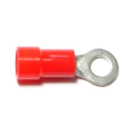 Midwest Fastener Ring Terminal, 8 AWG, Plastic Insulated, 20 PK 60846